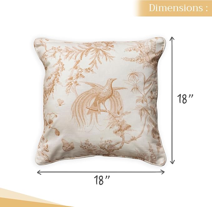 Maison d' Hermine Throw Pillow Covers 100% Cotton (18" x 18" - Pack of 1)