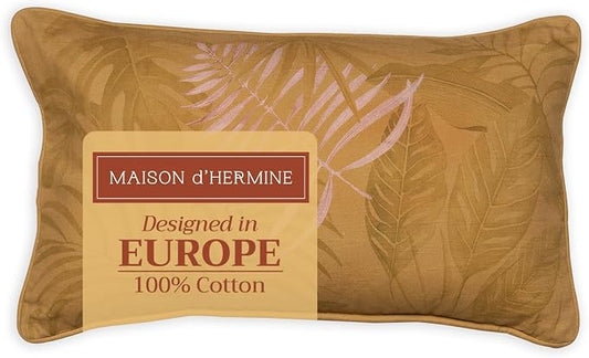 Maison d' Hermine Throw Pillow Covers 100% Cotton (12" x 20" - Pack of 1)
