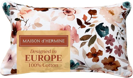 Maison d' Hermine Throw Pillow Covers 100% Cotton (12" x 20" - Pack of 1)