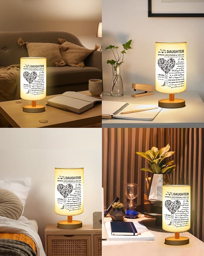 Daughter Gifts from Mom, to Daughter Table Lamp, Daughter Wedding Gifts