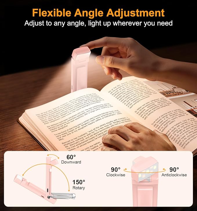 Gritin 2026 Gen 2 Rechargeable Book Light,2-in-1 Reading Light & Flashlight