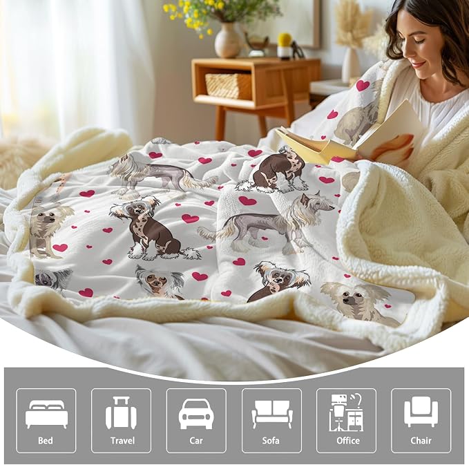 BlessLiving Red Hearts Dog Cat Print Blanket Twin Plush | Kids; BlessLiving Red Hearts Dog Cat Print; Plush; Blanket; Cute; Puppy; for; Adults; 3D; Animal; Gift; Pet; Lovers