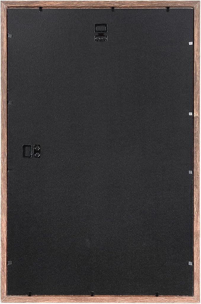 kennethan 11x17 Picture Frame Rottern Brown Set of 5, Wooden Poster Frame for Wall Mounting Display for Home, Office,Gallery,Holiday with Photos, Posters, Puzzles