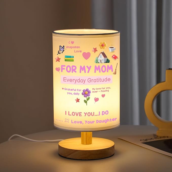 WSYEAR Custom Mom Birthday Gifts from Daughter Son, Gift Ideas for Mom Grandma Mama Nana from Kids Grandkids,Beautiful Mother Lamp Gifts for Home Decoration