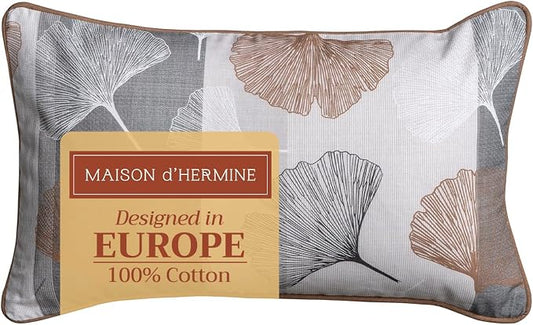 Maison d' Hermine Throw Pillow Covers 100% Cotton (12" x 20" - Pack of 1)