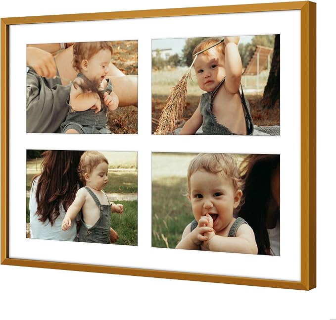 Golden State Art 12x16 Collage Frame w/Mat for 4 5x7 Photos Bronze 1 Pack