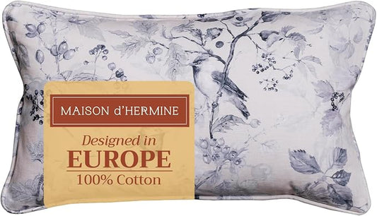 Maison d' Hermine Throw Pillow Covers 100% Cotton (12" x 20" - Pack of 1)