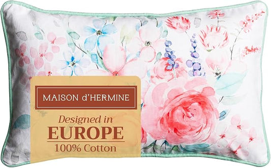 Maison d' Hermine Throw Pillow Covers 100% Cotton (12" x 20" - Pack of 1)