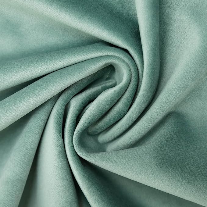 Sage Soft Velvet Throw Pillow Covers 24x24 inch Set of 2 for Sofa Couch Bed Living Room Decorative Luxury Solid Rectangle Cushion Covers Case with Zipper