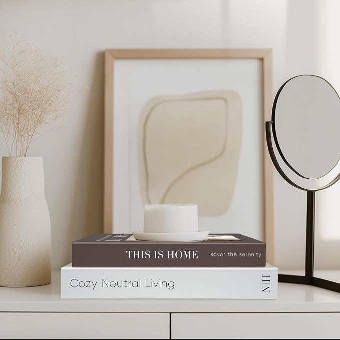 Decorative Books for Neutral Home, Fake Books Boxes for Coffee Table Decor