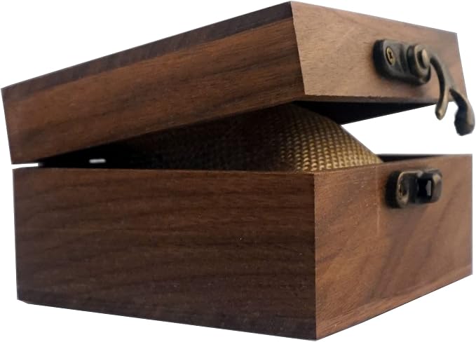 2PCS/PACK Walnut Wood Box for Crafts, Jewelry Box and Watch Box Wooden Keepsake Box Gift (Walnut Box-2PCS/PACK)