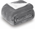 SOCHOW Sherpa Fleece Throw Blanket, Grey, 60x80 inches | Double-Sided Super Soft Luxurious Plush Blanket Twin Size