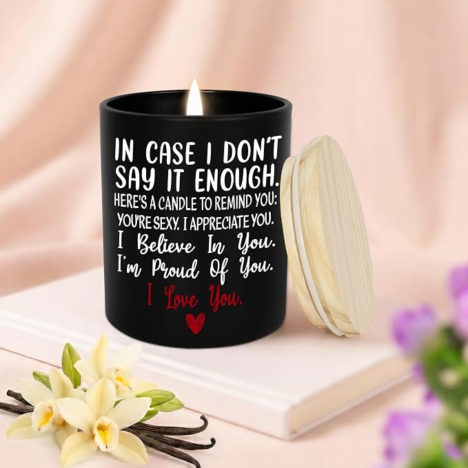 TEEZWONDER Anniversary Wedding Gifts for Women Men, Scented Candle 10 oz
