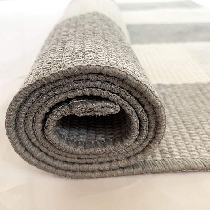 Ukeler Grey Buffalo Check Rug 43''×27.5'' Perfect Size for Layered Door Mats, Customized Size for Hello Welcome Doormat