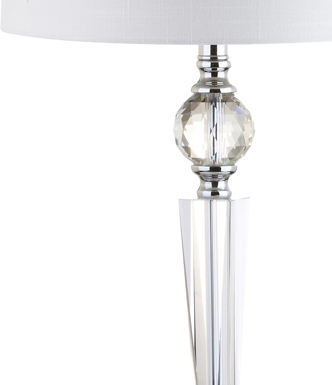 JONATHAN Y Emma 29.5" Clear Crystal Candlestick Table Lamp, Set of 2