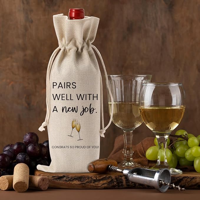 New Job Gifts for Women Men New Job Wine Bag Leaving Jobs Gifts for Boss
