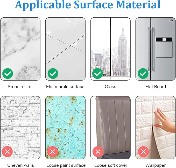 4'' x 6'' x 0.07'' Acrylic Mirror Tiles for Wall Decor, 10Pcs | Rectangular Wall Mirror Sheet with Adhesive Stickers for Bathroom, Bedroom, Living Room, Home, Tables Centerpieces Decor
