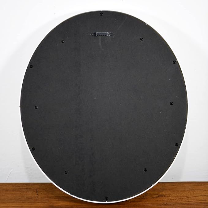 OIGUMR Small Bathroom Mirror Wall Mirror Mirror Wall Decor Oval Mirror (White, 15.2 x 13.2)