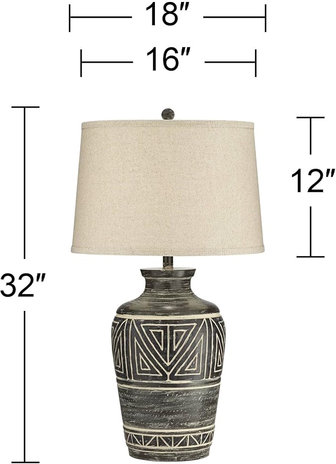 John Timberland Miguel 32" Large Table Lamp Earth Tone Rustic Jar Southwest