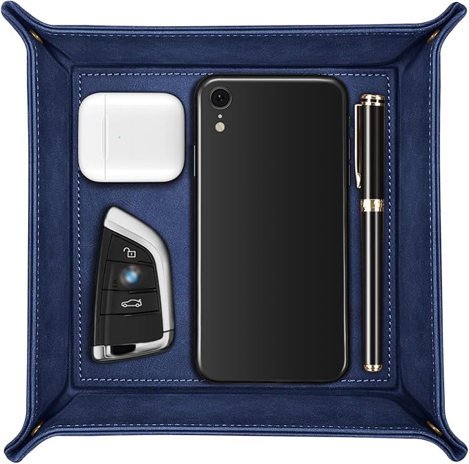 SITHON Valet Tray Desktop Storage Organizer Nightstand Caddy Holder