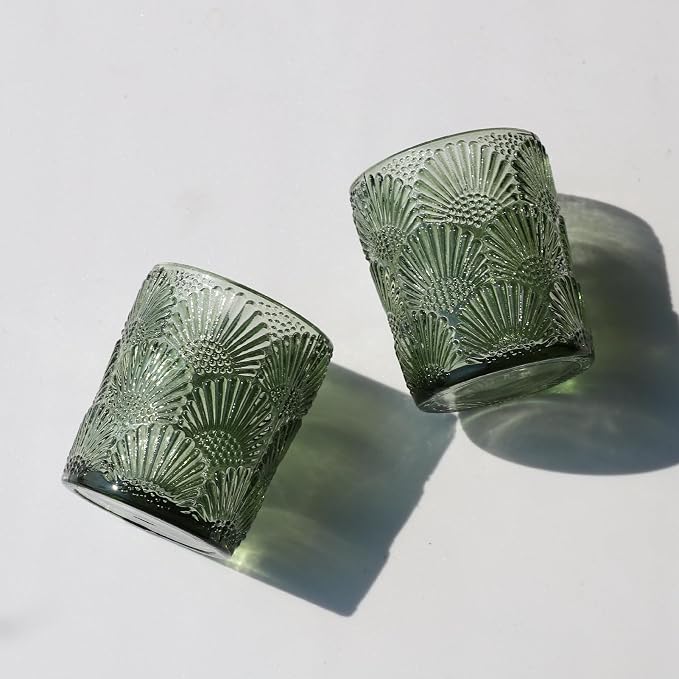 Woho 24pcs Green Votive Candle Holder, Tealight Candle Holder for Christmas
