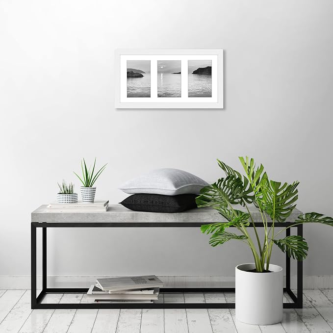 Americanflat 4x6 Collage Picture Frame - Fits 3 - Engineered Wood - White