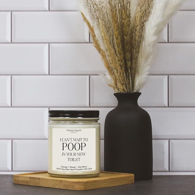 Funny Housewarming Gifts for New Home for Women, Men, Couples 2025, Unique Apartment Decor, Moving Away Ideas, House Warming Present, Best for Friends Neighbors, 100% Soy Wax Candles, Made in USA