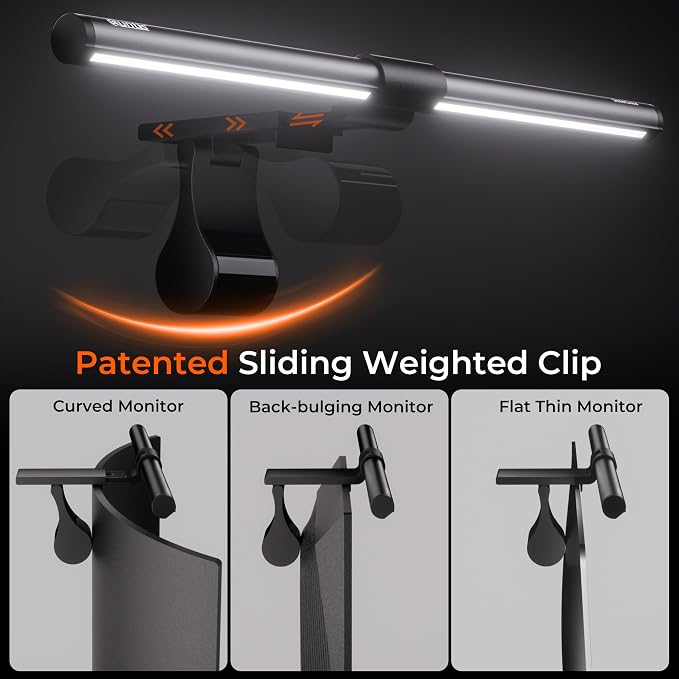 Quntis Monitor Light Bar with Remote, Eye-Care No Glare Computer Light Bar