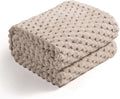 Excervent Hexagon Jacquard Throw Blanket for Bed, 60x80 Inches, Camel | Big Decorative Fuzzy Flannel Fleece Throw Blanket for Sofa Bed Couch, Super Soft Cozy, Suitable for All Seasons