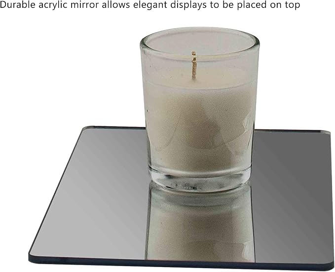 Marketing Holders 3 Pack Acrylic Mirror Sheet 4" x 6" Tabletop Decor Surface for Elegant DIY Wedding Centerpieces and Unique Mirrored Decorative Gallery Walls
