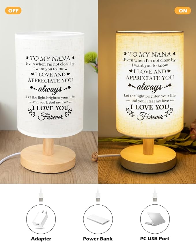 Gifts for Nana from Grandkids, Nana Birthday Gifts Table Lamp
