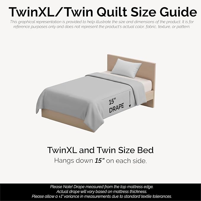 Southshore Fine Living, Inc. Twin Quilt Bedding Set, Microfiber Quilt, XL Twin Bedspread Coverlet, Pet Hair Resistant Bedding Set, Natural Beige Bedspread with Matching Pillow Sham, Natural Beige
