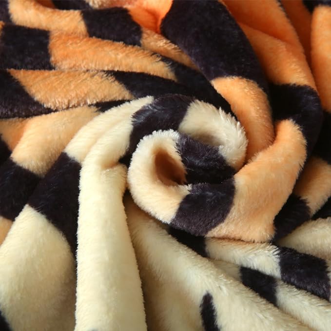 MERRYLIFE Tiger Stripe Print Throw Blanket for Couch Sofa Throw Size 50"60" | Animal Print, Ultra-Plush Soft, Decorative Colorful Travel Blanket, farmhouse, Gift Choice, Home Bed Use