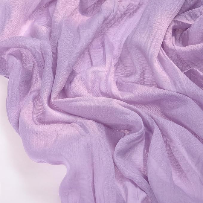 Cheesecloth Table Runner Fall Boho Wedding Birthday Party Home Decor | Lilac Purple 6pcs Rustic Gauze 10FT Cheese Cloth Sheer Farmhouse Runner for Baby Shower Bridal Holiday Decorations