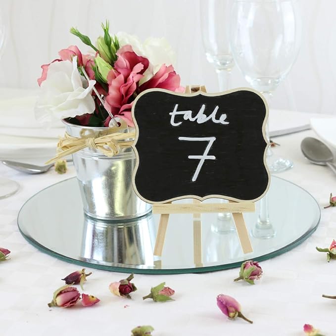 8 Inch, Pack of 3 Small Mirrors for Crafts, Round Mirror for Tables at Wedding, Mirror Tiles for Crafts and DIY Projects
