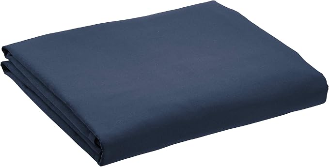 Amazon Basics Lightweight Ruffled Bed Skirt, Classic Style, Machine Washable, Fade and Wrinkle Resistant, 100% Microfiber with 16" Drop, Queen, Navy Blue