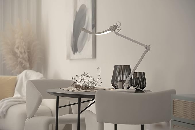 BenQ e-Reading Desk Lamp - Ultrawide and Bright Lighting, Dimmable, Dual Smart Mode, Adjustable Arm, Auto-dimming, High CRI, Eye-Caring Lamp for Home Office, Reading, Study, Craft, Matte Gold
