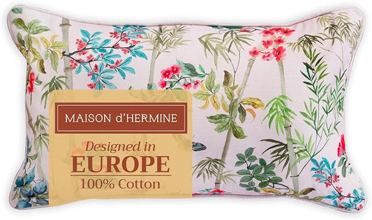 Maison d' Hermine Throw Pillow Covers 100% Cotton (12" x 20" - Pack of 1)