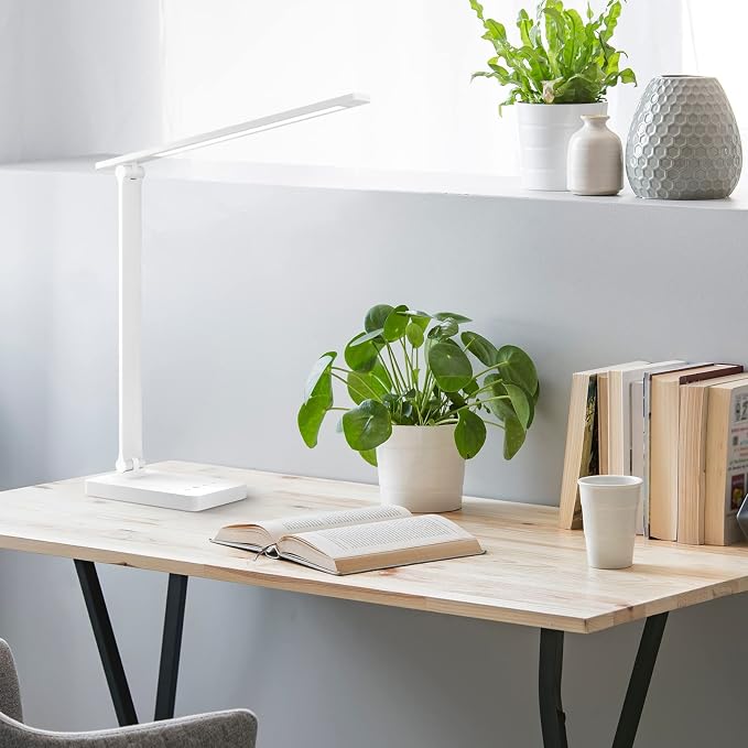 Lepro LED Desk Lamp 9.5W 800lm, Metal Desk Light for Home Office, White
