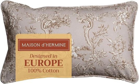 Maison d' Hermine Throw Pillow Covers 100% Cotton (12" x 20" - Pack of 1)