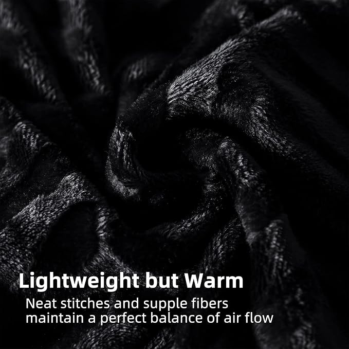 Whale Flotilla Flannel Fleece Bed Blanket Twin XL Size, Black | Lightweight Breathable Soft Bedspread, Plush Fluffy Coverlet Chevron Design Decorative Blanket for All Season, 90x66 Inch