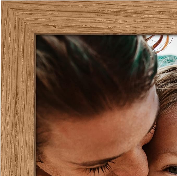 Americanflat 4x6 Hinged Triple Picture Frame - Engineered Wood - Dark Oak
