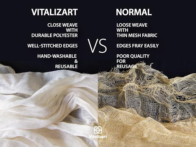 Vitalizart Cheesecloth Table Runner Sage Green 10ft Gauze Boho Rustic | 120 Inches Long Soft Durable Cheese Cloth Table Runner for Wedding Baby Shower Fall Thanskgiving Decoration