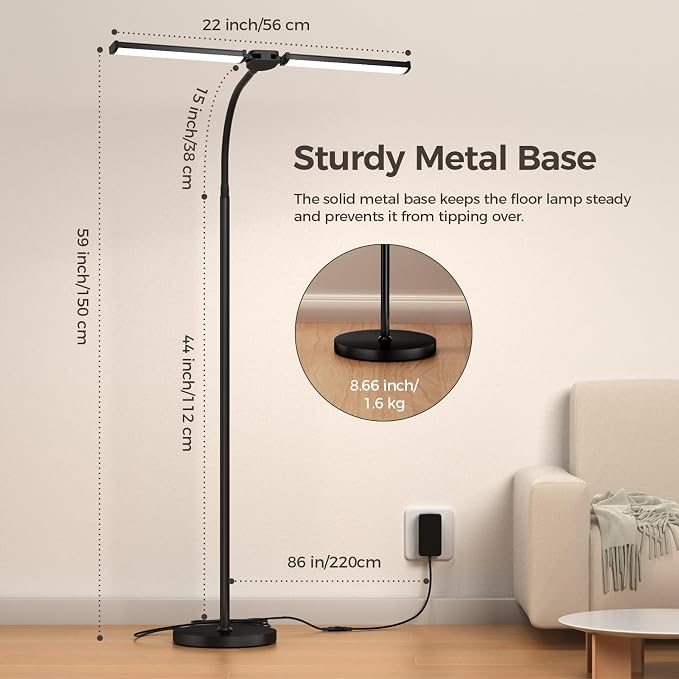 LED Floor Lamp for Living Room,Bright Reading Lamps for Office