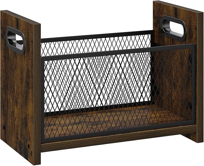 Magazine Rack, Magazine Holder for Desktop and Home Office, Magazine Rack Floor, Magazine File Holder Storage Basket for Letters, Magazines, Books, Newspapers 14.09" L x 7.5" W x 10.43" H