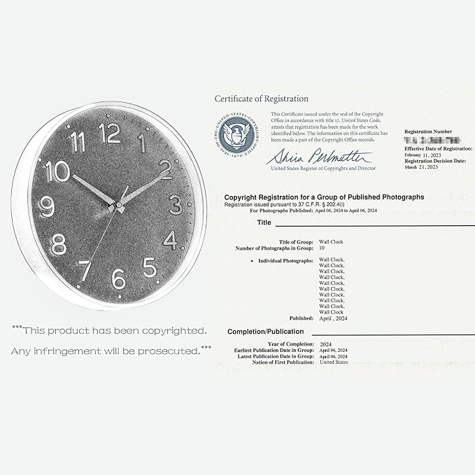 Roymnie 12 Inch Wall Clock Battery Operated Silent Non Ticking Green Analog | Green & gold modern analog; large 3D easy-read dial for kitchen, office, bathroom & bedroom; 1 AA battery (not included)