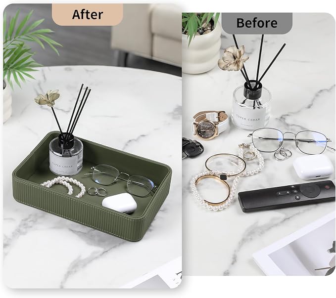 Valet Tray Organizer Bedside Nightstand Organizer Desk CatchallTray
