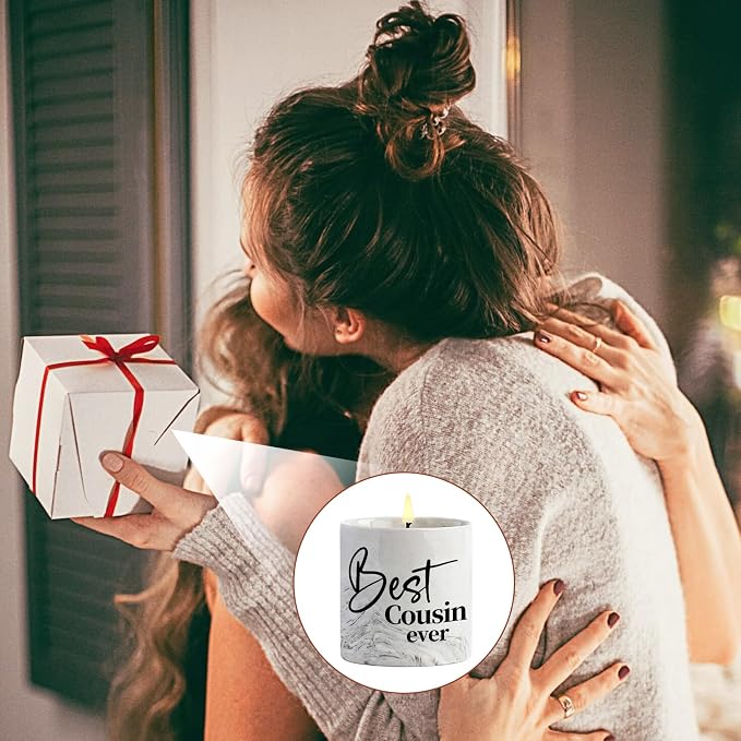 Cousin Gifts for Women Best Cousin Ever Candle for Birthday, Christmas, Thanksgiving, Valentines Day, Mother's Day Gifts for Cousins Female Male