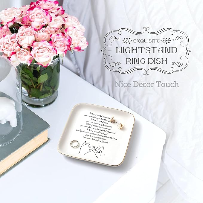 Friend Birthday Gifts for Women, Jewelry Dish, Lifetime Friendship Gifts