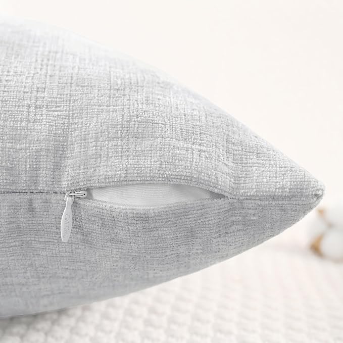 CaliTime Decorative Throw Pillow Covers 20 X 12 Inches Moonbeam Gray
